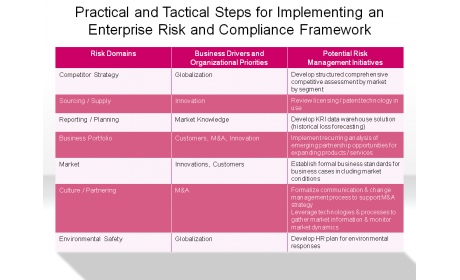 Practical and Tactical Steps for Implementing an Enterprise Risk and Compliance Framework