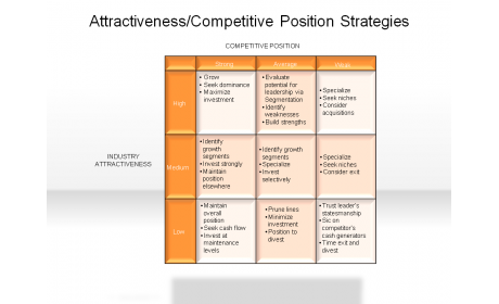Attractiveness/Competitive Position Strategies