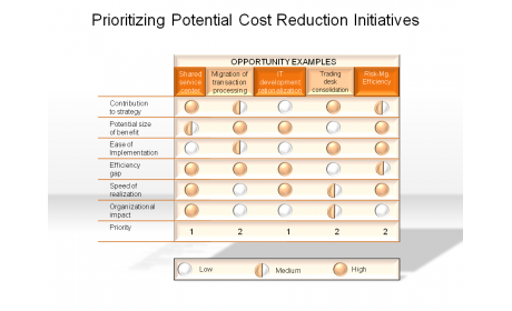 Prioritizing Potential Cost Reduction Initiatives