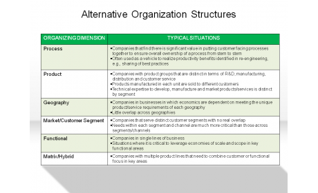 Alternative Organization Structures