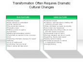 Transformation Often Requires Dramatic Cultural Changes