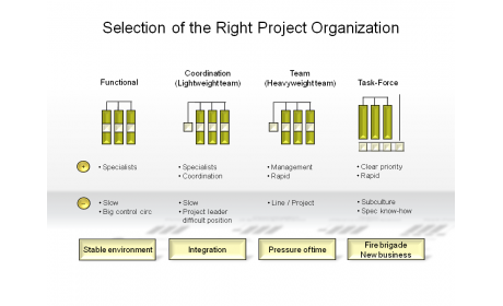 Selection of the Right Project Organization